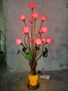 Buddha front lotus lamp, seven-color and multi-color offering lamp, decorative lamp, lotus-shaped, festival gift, home decoration, plug-in candle, Buddhist supplies, lighting fixtures, plug-in candle Specification image